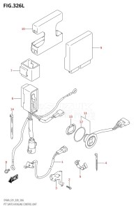 05003F-040001 (2020) 50hp E01-Gen. Export 1 (DF50A  DF50ATH) DF50A drawing PTT SWITCH / ENGINE CONTROL UNIT (DF40ASVT)