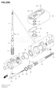 04003F-510001 (2005) 40hp E01 E13-Gen. Export 1 -  SE  Asia (DF40A  DF40AQH  DF40AST  DF40ATH) DF40A drawing TRANSMISSION (DF60ATH:E01)