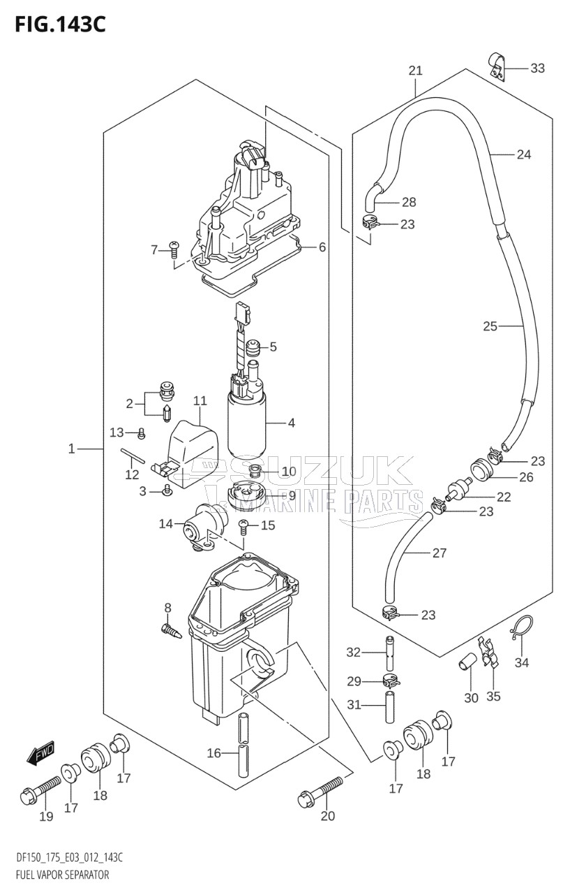 FUEL VAPOR SEPARATOR (DF175T:E03)