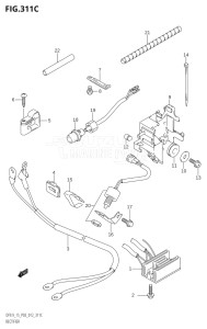 00993F-110001 (2011) 9.9hp P03-U.S.A (DF9.9T  DF9.9TH) DF9.9 drawing RECTIFIER (DF15:P03)