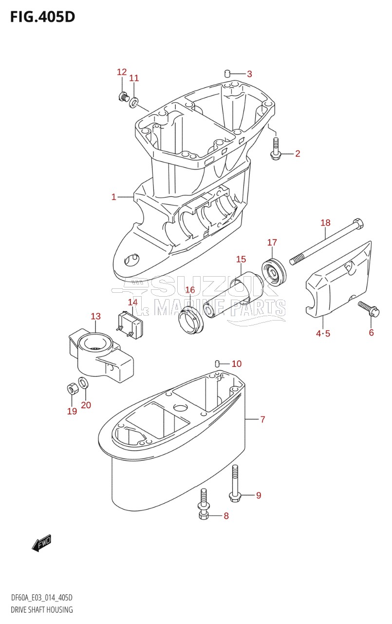 DRIVE SHAFT HOUSING (DF50AVT)