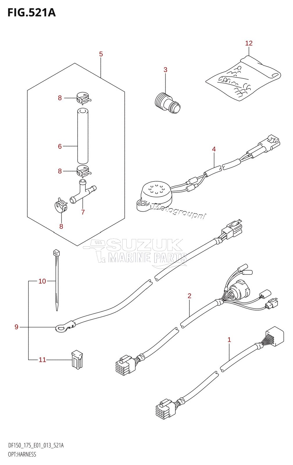 OPT:HARNESS (DF150T:E01)