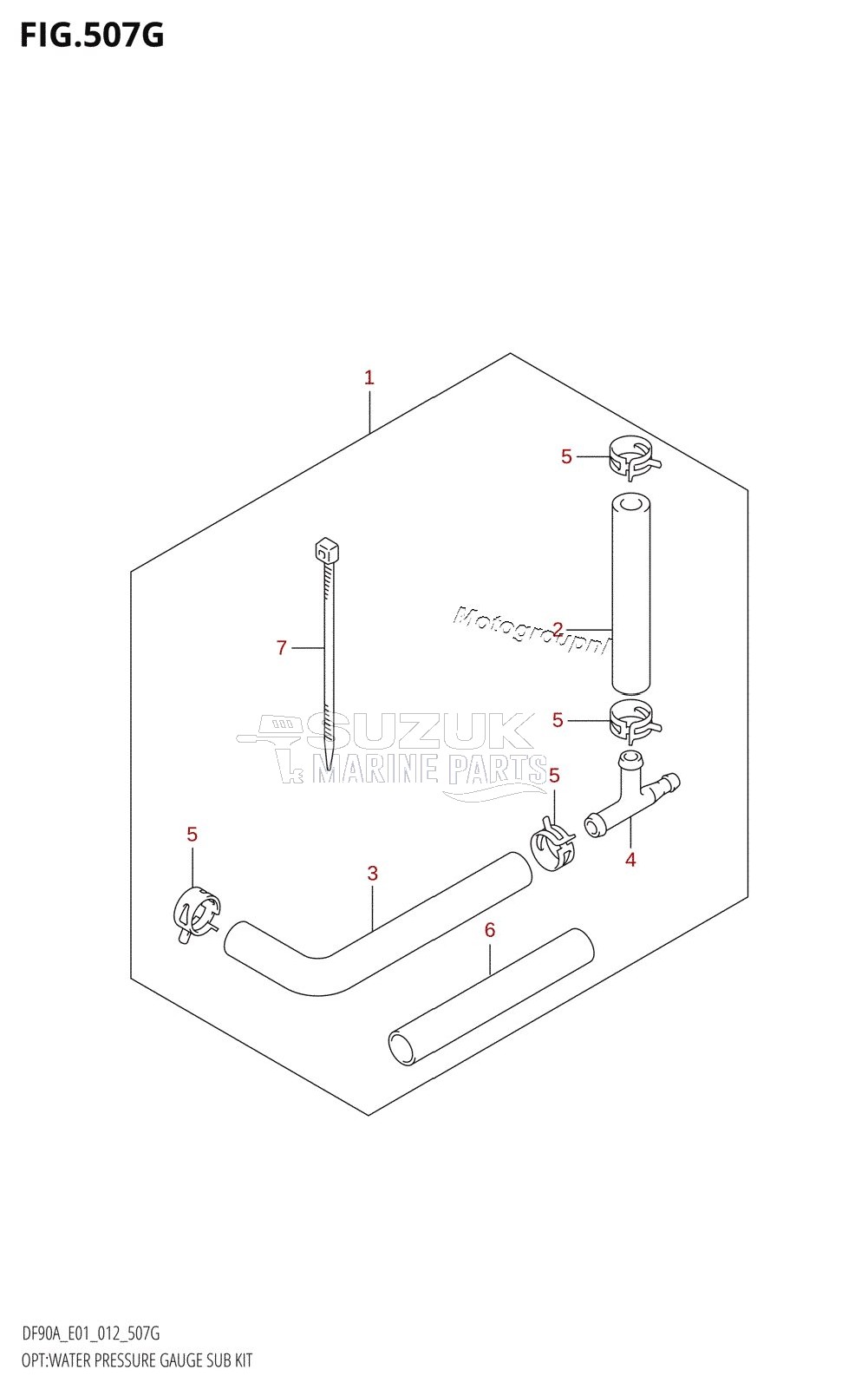 OPT:WATER PRESSURE GAUGE SUB KIT (DF90A:E01)