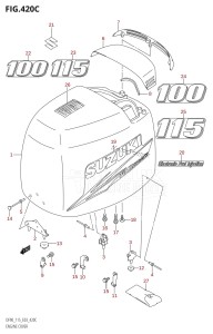 DF115T From 11501F-151001 (E03)  2001 drawing ENGINE COVER (K10,011)