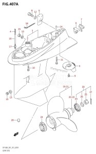 DF140A From 14003F-310001 (E01 E40)  2013 drawing GEAR CASE (DF140AT:E01)