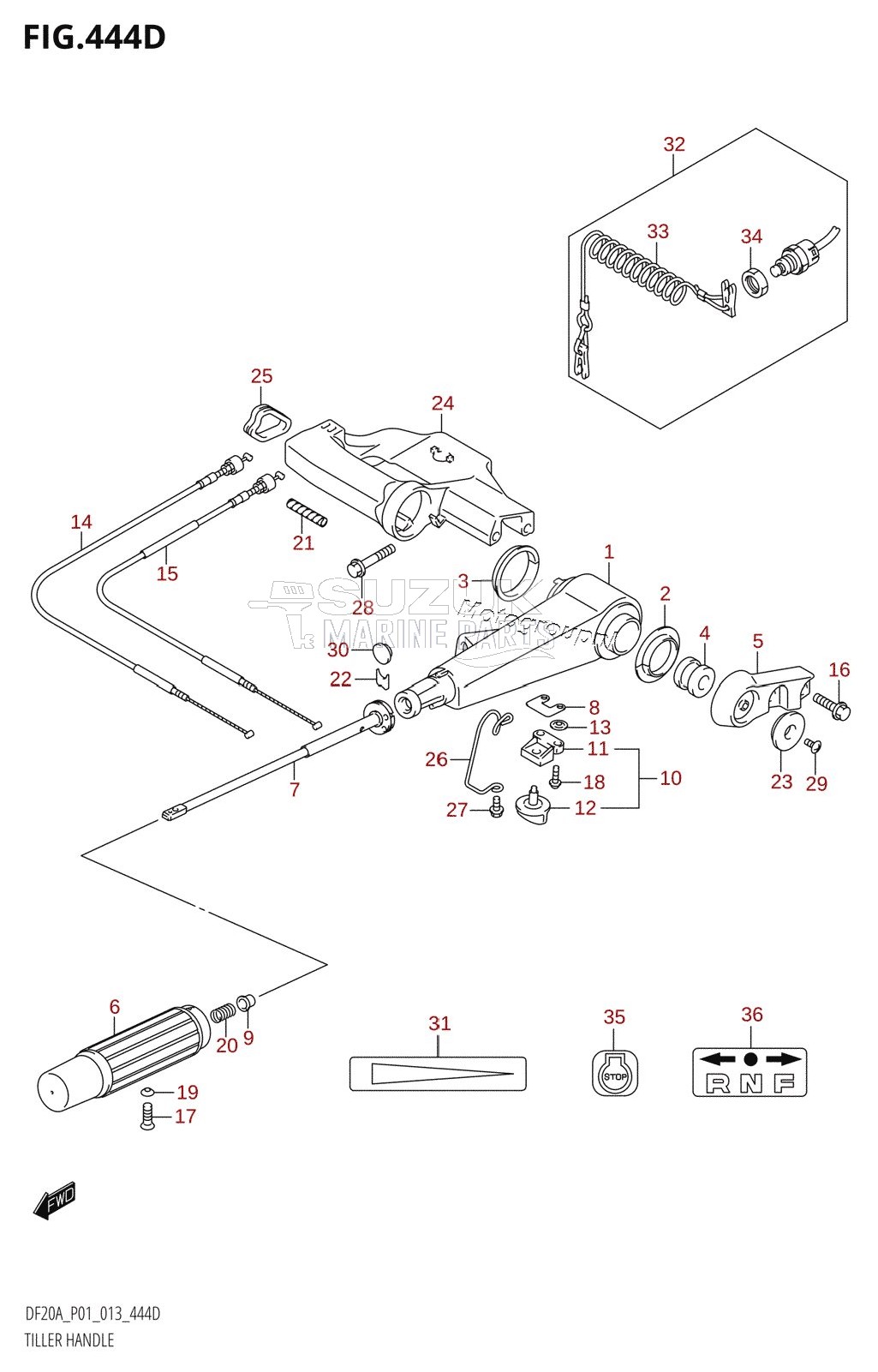 TILLER HANDLE (DF20A:P40)