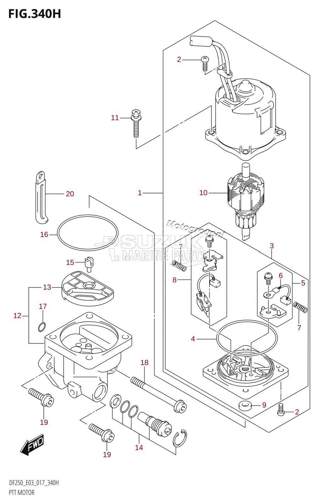 PTT MOTOR (DF250ST:E03:L-TRANSOM)