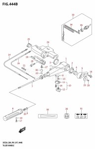 DF25A From 02504F-710001 (P01)  2017 drawing TILLER HANDLE (DF25ATH:P01)