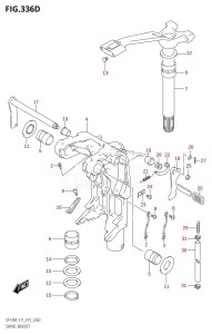 DF100A From 10003F-910001 (E11)  2019 drawing SWIVEL BRACKET (DF115AST)