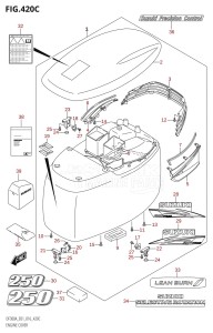 DF300A From 30002P-610001 (E01 E40)  2016 drawing ENGINE COVER (DF250A:E01)