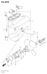 DF20A From 02002F-410001 (P03)  2014 drawing GEAR CASE (DF9.9BT:P03)