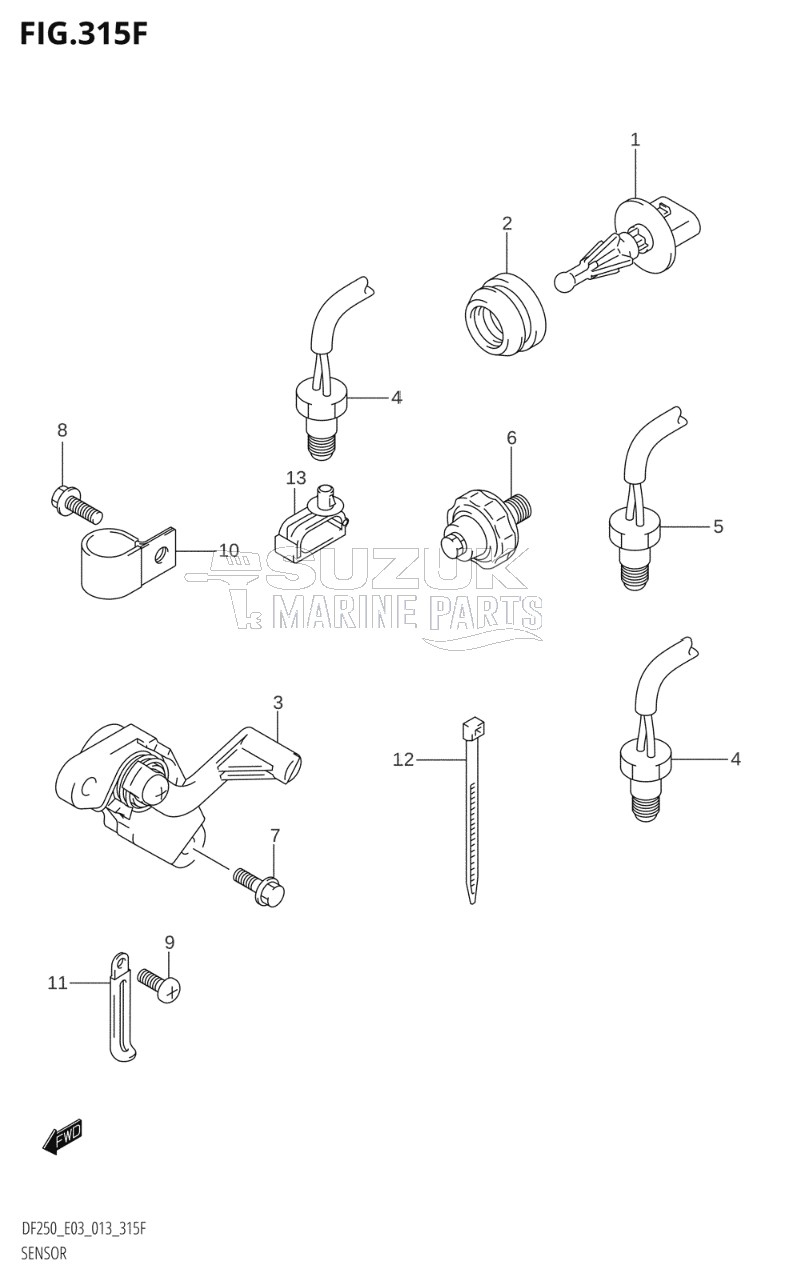 SENSOR (DF250Z:E03)