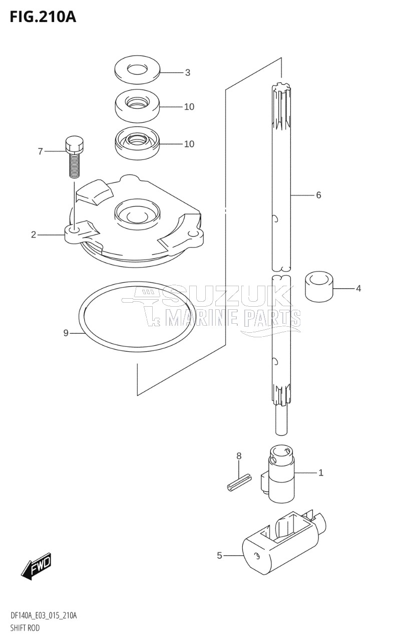 SHIFT ROD (DF100AT:E03)