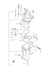 Outboard DF 50 drawing Fuel Vapor Separator