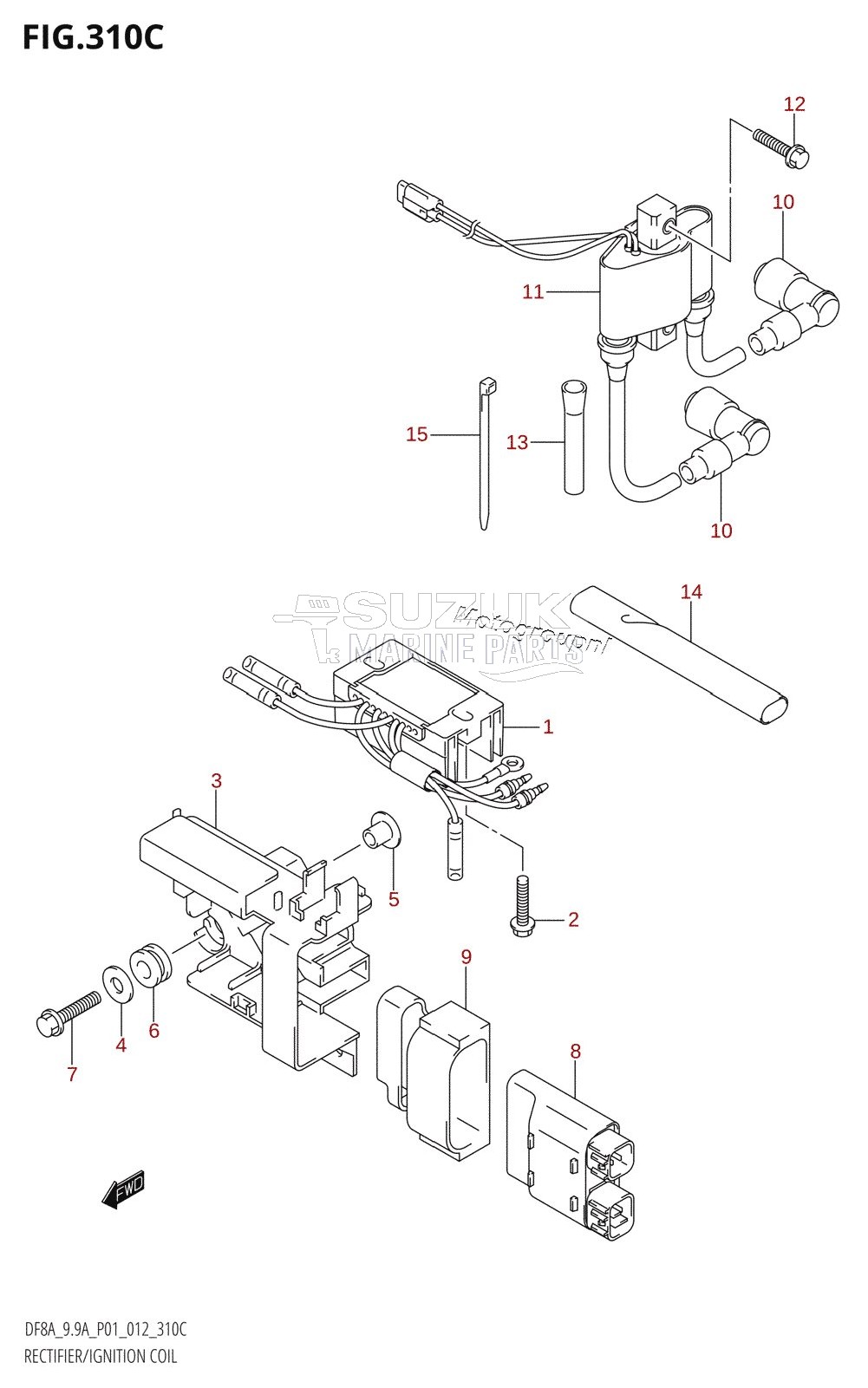 RECTIFIER /​ IGNITION COIL (DF9.9A:P01)