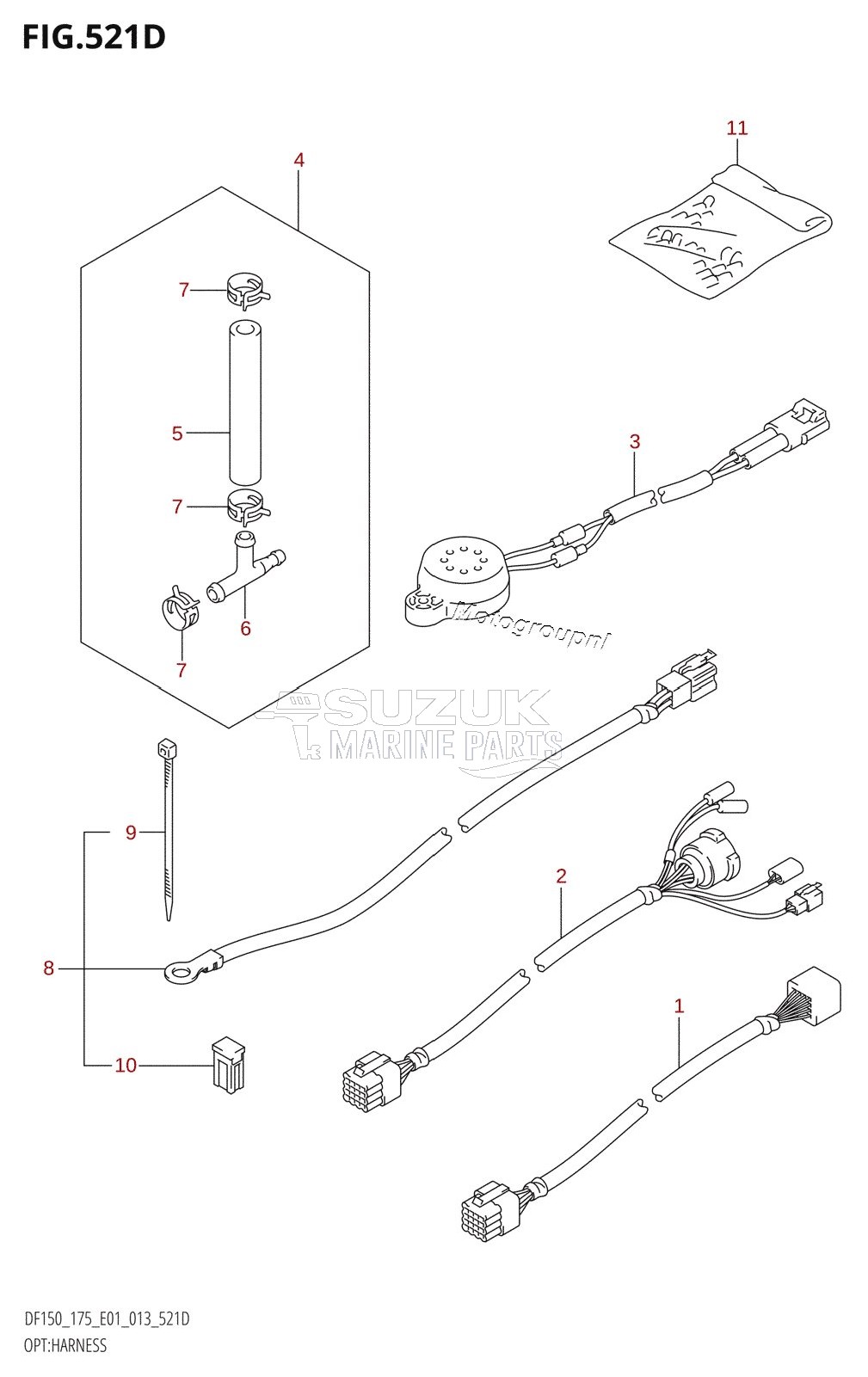 OPT:HARNESS (DF150Z:E40)