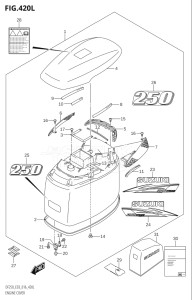 20002F-610001 (2016) 200hp E03-USA (DF200T) DF200 drawing ENGINE COVER (DF250Z:E03)