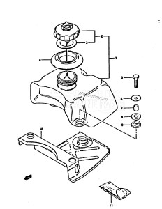 DT3.5 From 0351-200000 ()  1982 drawing FUEL TANK