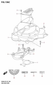 DF40A From 04003F-210001 (E01)  2012 drawing RING GEAR COVER (DF40AST:E34)