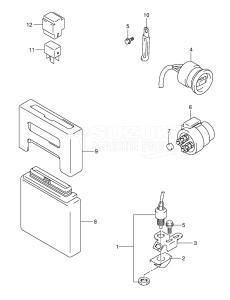  (2003) 115hp - () DF115TL drawing PTT SWITCH / ENGINE CONTROL UNIT