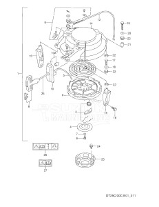 DT30C From 03003-581001 ()  1995 drawing RECOIL STARTER