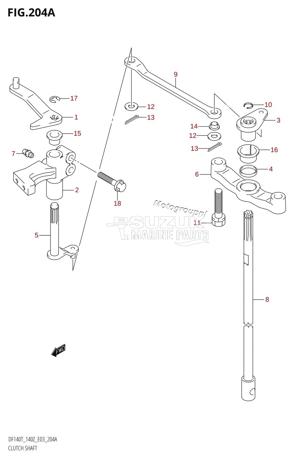 CLUTCH SHAFT (K2,K3)