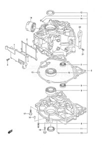 DF 25 V-Twin drawing Cylinder Block