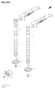 15002Z-410001 (2014) 150hp E40-Costa Rica (DF150ZG) DF150ZG drawing CAMSHAFT (DF150Z:E40)