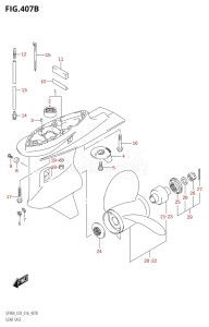 07003F-610001 (2016) 70hp E03-USA (DF70A) DF70A drawing GEAR CASE (DF80A:E03)