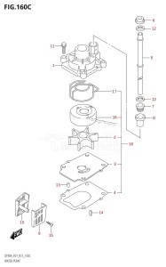 DF80A From 08002F-510001 (E03)  2015 drawing WATER PUMP (DF70ATH:E01)