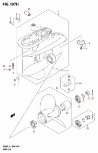 DF40A From 04003F-410001 (E01)  2014 drawing GEAR CASE (DF60A:E40)