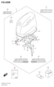 DF150AZ From 15003Z-910001 (E01 E40)  2019 drawing ENGINE COVER (DF200AT,DF200AZ)