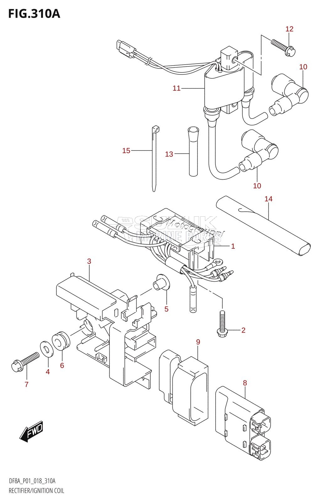 RECTIFIER /​ IGNITION COIL (DF8A,DF9.9A)