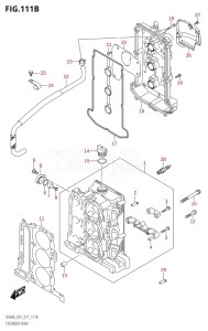 06003F-710001 (2017) 60hp E01 E40-Gen. Export 1 - Costa Rica (DF60AVT  DF60AVTH) DF60A drawing CYLINDER HEAD (DF40AQH:E01)