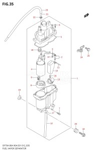 09003F-210001 (2012) 90hp E01 E40-Gen. Export 1 - Costa Rica (DF90A  DF90AT / DF90ATH  DF90ATH) DF90A drawing FUEL VAPOR SEPARATOR (DF90A E40)