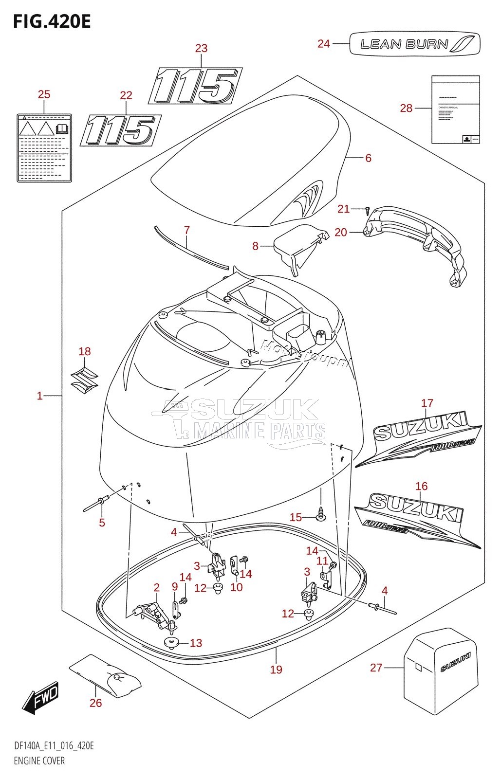 ENGINE COVER (DF115AZ:E40)