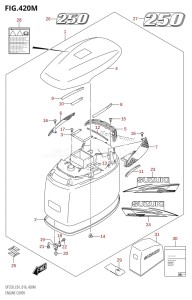 DF250 From 25003F-610001 (E01 E40)  2016 drawing ENGINE COVER (DF250T:E40,DF250Z:E40)