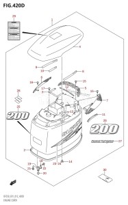 DF250 From 25003F-210001 (E01 E40)  2012 drawing ENGINE COVER (DF200Z:E40)