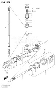 15002F-510001 (2005) 150hp E03-USA (DF150ST  DF150T  DF150TG) DF150 drawing TRANSMISSION (DF175T:E03)