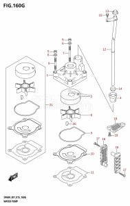 DF40A From 04003F-510001 (E01 E13)  2015 drawing WATER PUMP (DF60A:E01)