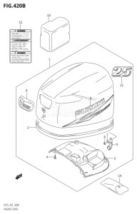 DF25 From 02503F-010001 (E01)  2010 drawing ENGINE COVER (K10,011)