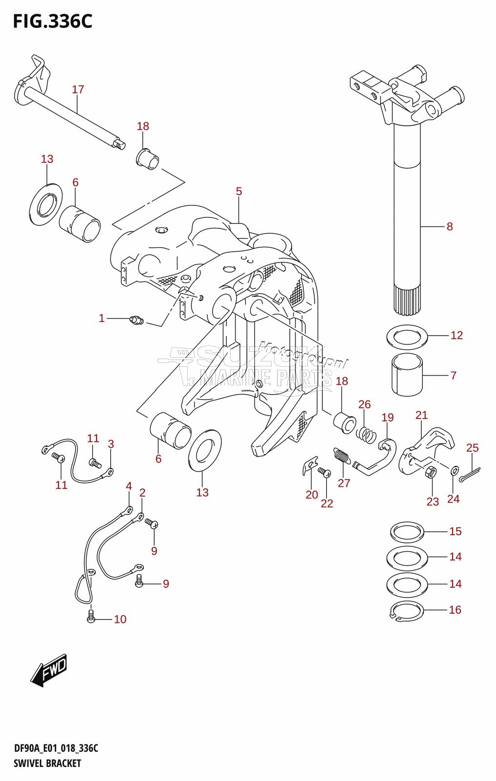 SWIVEL BRACKET (DF70ATH,DF90ATH)