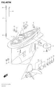 15002F-510001 (2005) 150hp E01 E40-Gen. Export 1 - Costa Rica (DF150T    DF150TG) DF150 drawing GEAR CASE (DF175TG:E40)