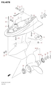 DF140AZ From 14003Z-310001 (E03)  2013 drawing GEAR CASE (DF140AZ:E03)