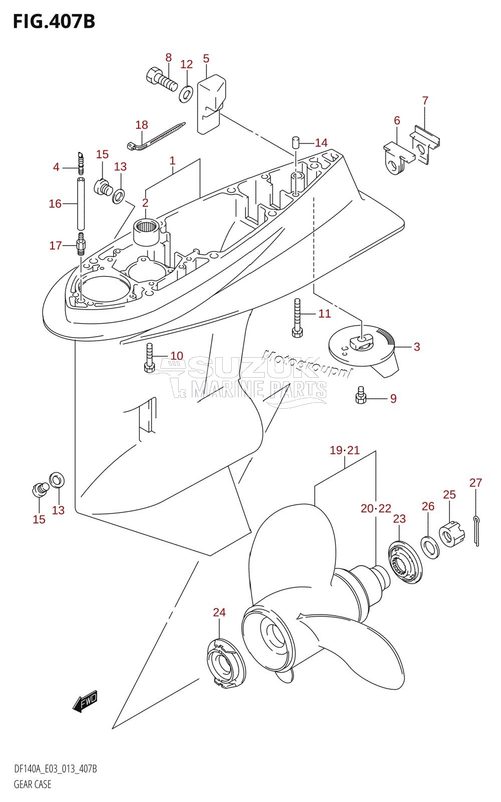 GEAR CASE (DF140AZ:E03)