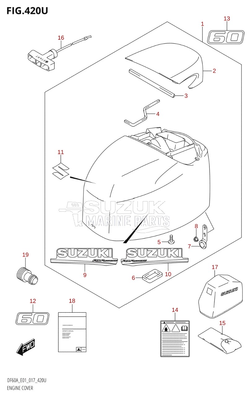 ENGINE COVER (DF60AVTH:E40)