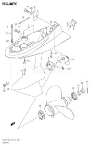 DF115T From 11502F-210001 (E03)  2012 drawing GEAR CASE (DF115Z:E03)