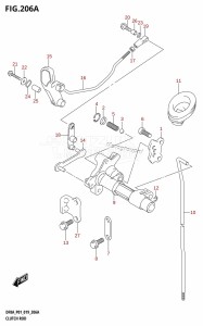 DF8A From 00801F-410001 (P01)  2014 drawing CLUTCH ROD (DF8A,DF9.9A)