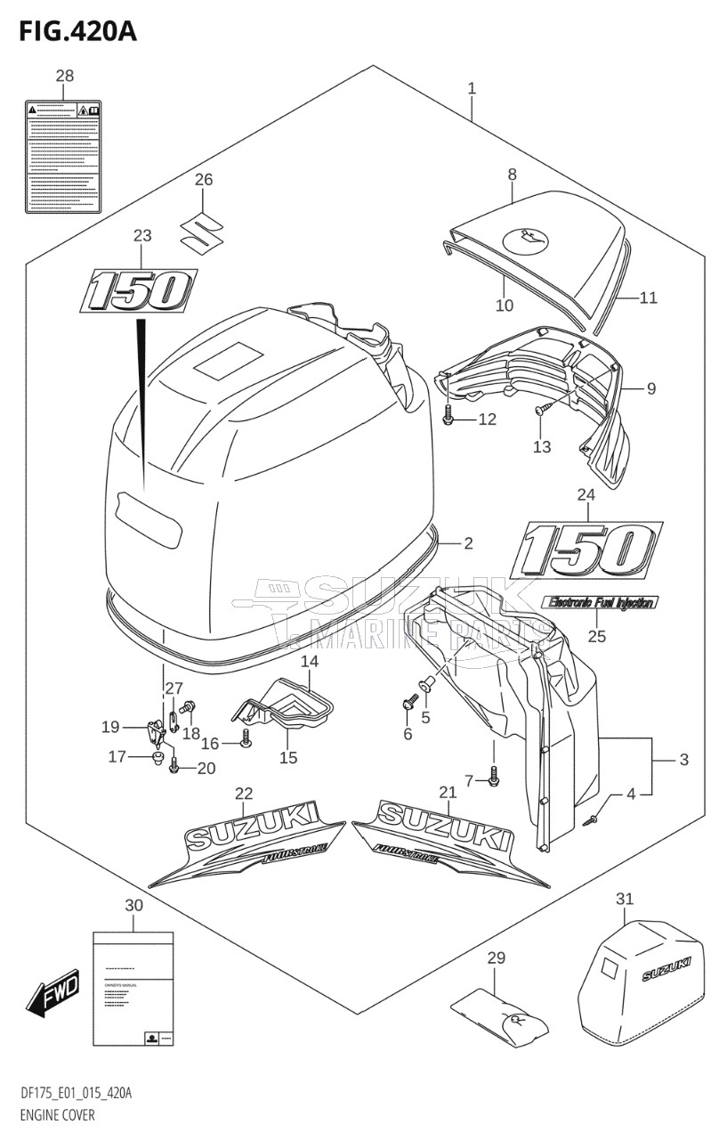 ENGINE COVER (DF150T:E01,DF150Z:E01)