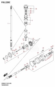 DF250A From 25003P-040001 (E01 E03 E40)  2020 drawing TRANSMISSION ((022,023):DF250ATSS)